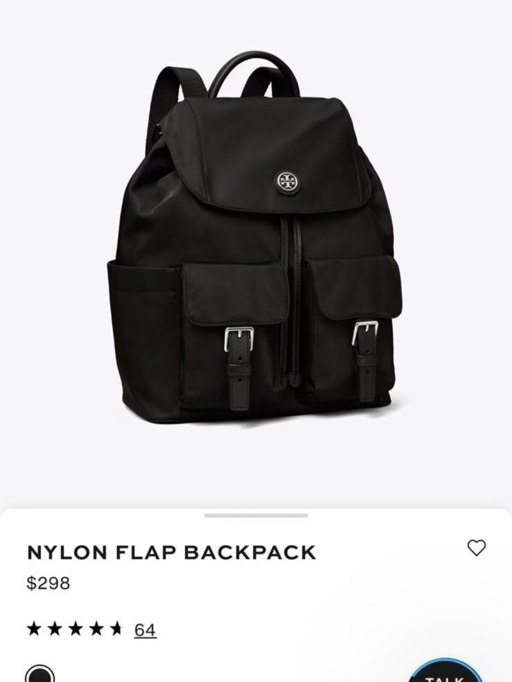Tory Burch Nylon Flap Backpack
